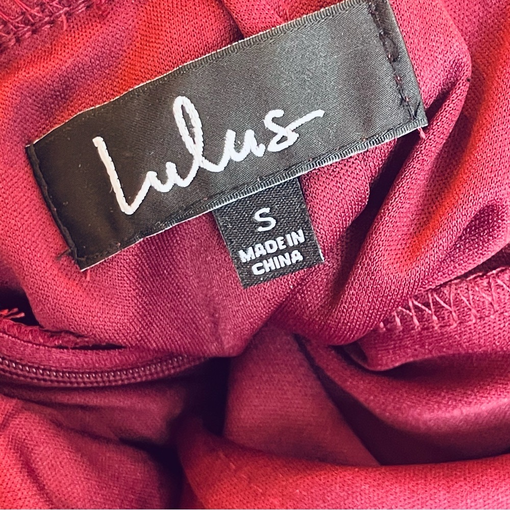 Lulus Burgundy Awaken My Love Long Sleeve Lace Maxi Dress Open Back Style (8737) - Picture 5 of 15